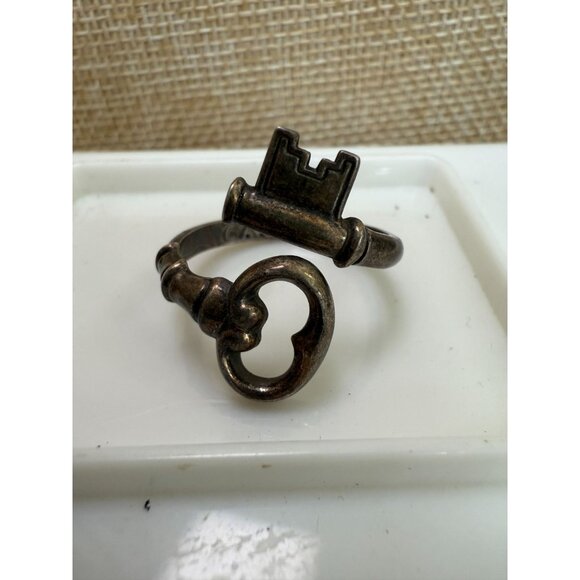 Vintage Avon Sterling Silver Secret Key Wrap Ring Size 9 Retro, Mid-Century, 925 - Picture 4 of 8